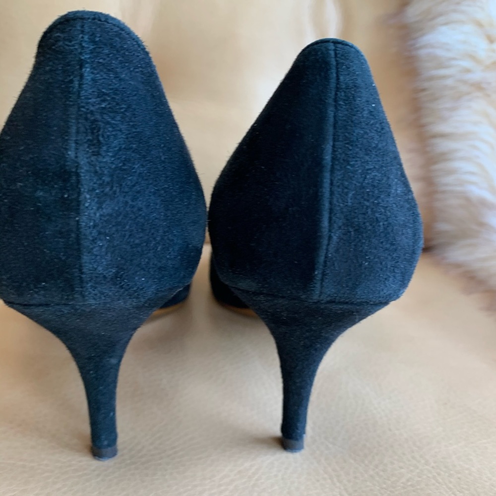 Marioluca Giusti Black Suede Open Toe Shoes 39.5 View 6
